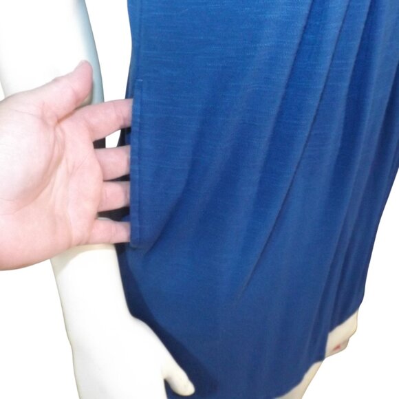 J.JILL Dress, XSP Petite, Blue, Layered, Short sleeve, Stretch, Pockets, buttons - Picture 8 of 13